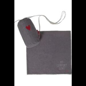 Peace Love World 40" x 70" Travel Throw with Carry Bag Gray